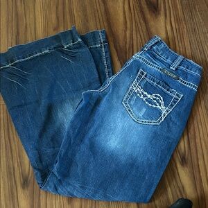 Cowgirl Tuff Dark Blue Boot Cut Jeans